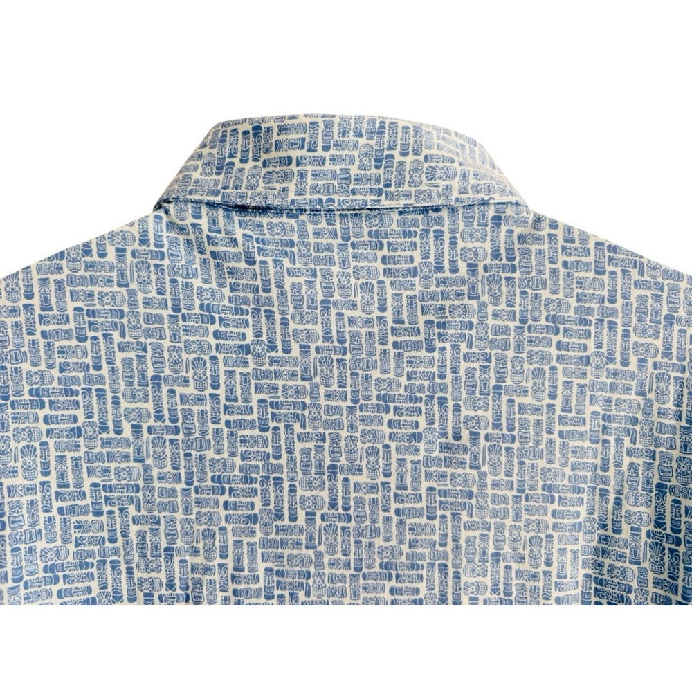 Peter Millar Seaside Polo XL Blue Tiki Resort Pima Cotton Luxury Golf Shirt - Picture 10 of 14
